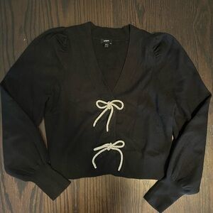 Express Black Cardigan with Silver Accents